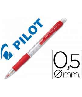 Portaminas pilot super grip rojo 0,5 mm sujecion de caucho