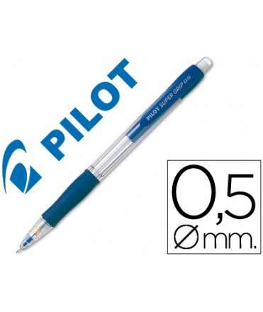Mechanical pencil pilot super grip blue 0.5 mm rubber grip