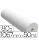Papel reprografia para plotter 1067mmx50mt 80gr impresion ink-jet