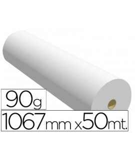 Papel reprografia para plotter 1067mmx50mt 90 g impresion ink-jet