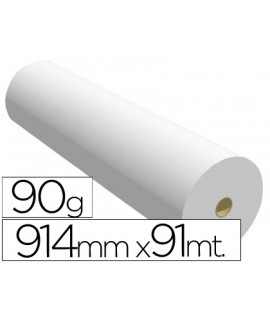 Papel reprografia para plotter 914mmx91mt 90 g impresion ink-jet