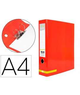 Lever file cabinet liderpapel a4 color system lined without rado spine 80mm red metal compressor