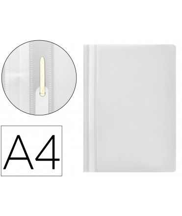 Carpeta dossier fastener plastico q-connect din a4 blanco