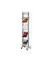 Paperflow display with movable floor din a4 aluminium4 shelves 1678x385x330 mm