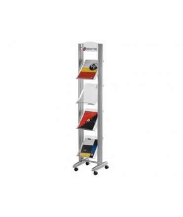 Paperflow display with movable floor din a4 aluminium4 shelves 1678x385x330 mm