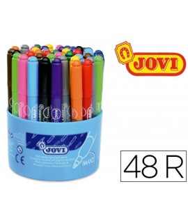Rotulador jovi maxi 13 mm bote de 48 unidades 12 colores4 unidades de cada color