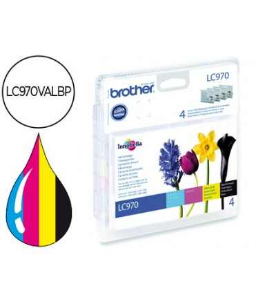 Ink-jet brother lc-970 pack negro/cian/magenta/amarillo