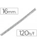 Espiral metalico yosan negro paso 64 5:1 16 mm calibre 1,20 mm