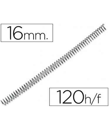Espiral metalico yosan negro paso 64 5:1 16 mm calibre 1,20 mm