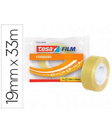 Cinta adhesiva tesa standard 33 mt x 19 mm