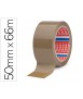Cinta adhesiva tesa marron polipropileno 66 m x 50 mm para embalaje