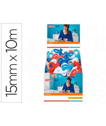 Cinta adhesiva tesa standard con dispensador 10 m x 15 mm