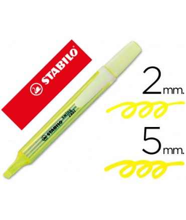 Rotulador stabilo marcador fluorescente swing cool amarillo