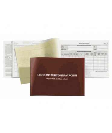 Libro miquelrius subcontratacion din a4 apaisado 10 juegos de 3 hojas autocopiativas texto euskera