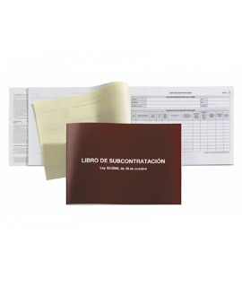 Libro miquelrius subcontratacion din a4 apaisado 10 juegos de 3 hojas autocopiativas texto gallego