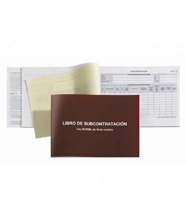 Libro miquelrius subcontratacion din a4 apaisado 10 juegos de 3 hojas autocopiativas texto gallego