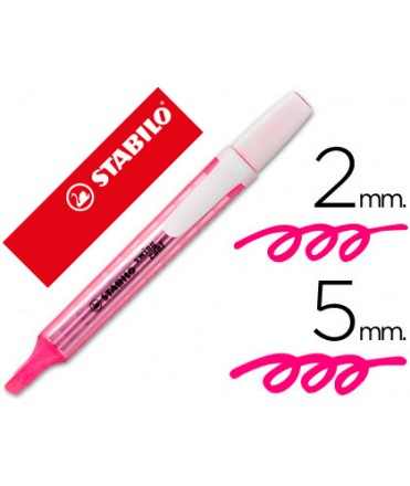 Rotulador stabilo marcador fluorescente swing cool rosa