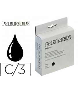 Tinta numerador reiner grasa para sellos metalicos color negro bote de 45 ml caja de 3 unidades