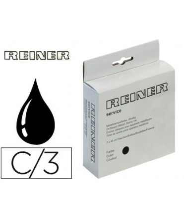 Tinta numerador reiner grasa para sellos metalicos color negro bote de 45 ml caja de 3 unidades