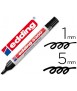 Marker pen edding 3300 n.1 black with rechargeable beveled tip