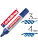 Rotulador edding punta fibra permanente 550 azul n.3 punta redonda recargable