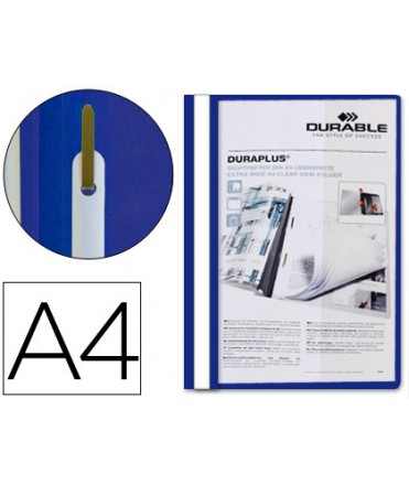 Carpeta duraplus din a4+ extra ancho con fastener azul durable