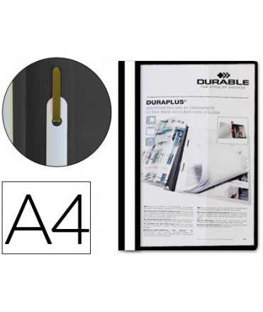 Carpeta duraplus din a4+ extra ancho con fastener negro durable