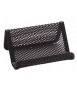 Portatarjetas q-connect metalico negro 11x7,5x5 cm