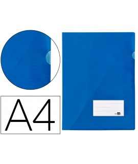 Carpeta liderpapel dossier a4 uñero con tarjetero y solapa interior color azul