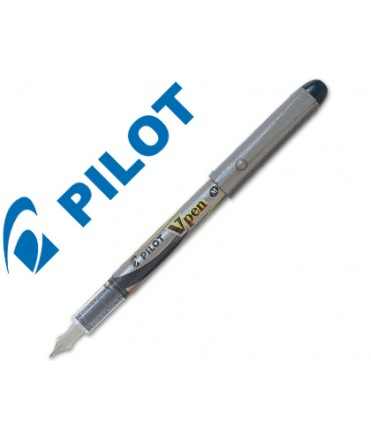 Pluma pilot v pen silver desechable negro svp-4wb