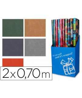 Wrapping paper solid colors kraft roll width 70 cm length 2 m assorted models grammage 60 gr