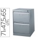 File metal floor drawers with 2 drawers 71cm high, 65cm prof, 47.5 widegray color n.1375 anti-tip