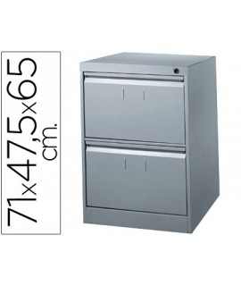 File metal floor drawers with 2 drawers 71cm high, 65cm prof, 47.5 widegray color n.1375 anti-tip
