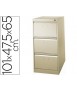 Fichero cajones de suelo metalico de 3 cajones 101 alto,65 prof. 47,5 ancho color beige n.34 antivuelco