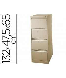 File metal floor drawers 4 drawers 132 cm high 65 cm prof 47.5 wide beige n.34 telescopic anti-tip guides