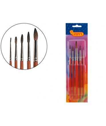 Pinceles acuarela jovi blister de 5 unidades surtidas