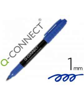 Rotulador q-connect para cd/dvd punta fibra permanente azul punta redonda 1 mm