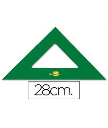 Escuadra liderpapel 28 cm acrilico verde