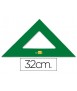Escuadra liderpapel 32 cm acrilico verde