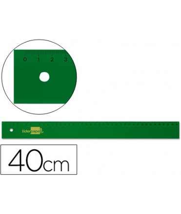Regla liderpapel 40 cm acrilico verde