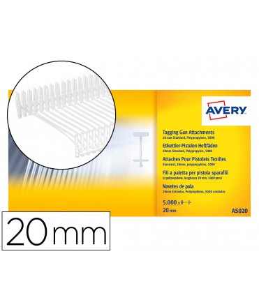 Recambio de navetes avery para pistola sujeta etiquetas 20 mm