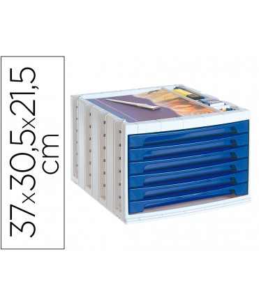 File table drawers file 2000 305x370x215 mm top organizer tray 5 drawers opaque blue