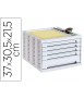 File table drawers file 2000 305x370x215 mm top organizer tray 5 drawers opaque gray