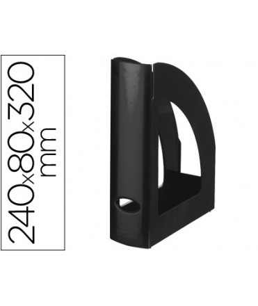 Opaque q-connect black plastic magazine rack 100% recycled