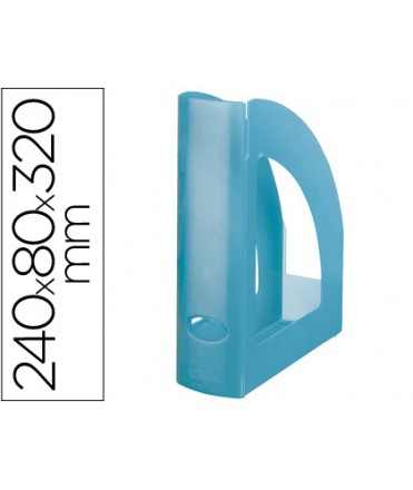 Revistero plastico q-connect turquesa translucido