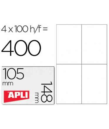 Adhesive label apli 1280 size 105x148 mm for ink-jet laser copier box with 100 DIN A4 sheets
