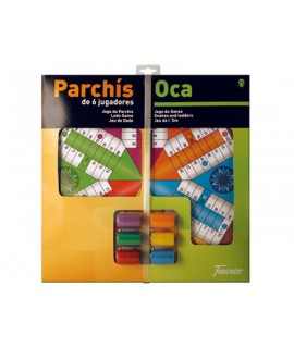 Parchis with goose large board 6 players 41x40x4.7 cm