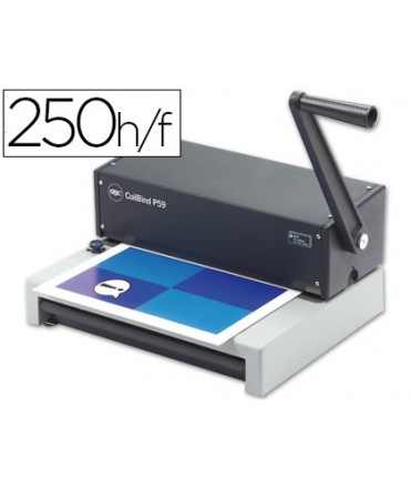 Encuadernadora para espiral metalico gbc coilbind p59 perfora 15 hojas tamaño a4/ folio encuaderna hasta 250h