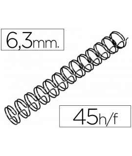 Spiral wire 3:1 6.3 mm n.4 black capacity 45 sheets box of 100 units