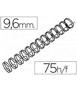 Spiral wire 3:1 9.6 mm n.6 black capacity 75 sheets box of 100 units